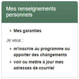 Mes renseignements personnels
